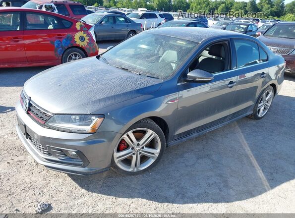 3VW4T7AJ4HM310358 2017 VOLKSWAGEN JETTA Gray Առջևի ձախ երեք քառորդ տեսարան