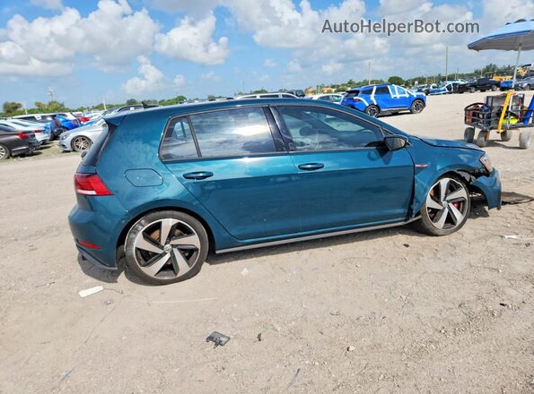 3VW547AU2JM293223 2018 VOLKSWAGEN GTI Зеленый Задняя правая четверть