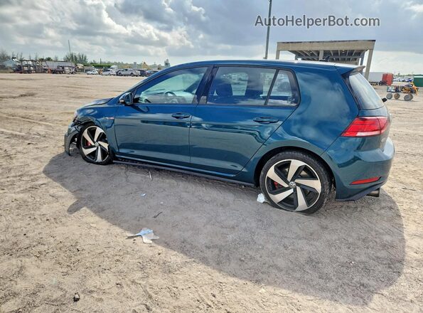 3VW547AU2JM293223 2018 VOLKSWAGEN GTI Зеленый Задняя левая четверть