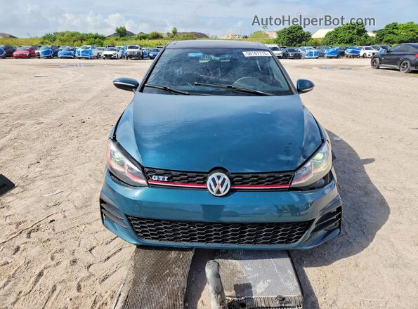 3VW547AU2JM293223 2018 VOLKSWAGEN GTI Зеленый Вид спереди