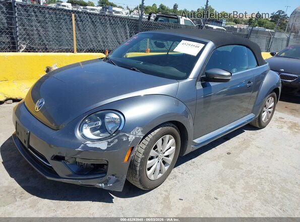 3VW5DAAT4JM515636 2018 VOLKSWAGEN BEETLE Gray წინა მარცხენა ხედი სამი მეოთხედიდან