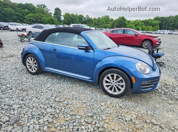 3VW5DAAT7KM509590 2019 VOLKSWAGEN BEETLE Blue Przód prawy
