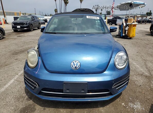 3VW5DAAT9JM514949 2018 VOLKSWAGEN BEETLE Blue Դիմացի տեսք