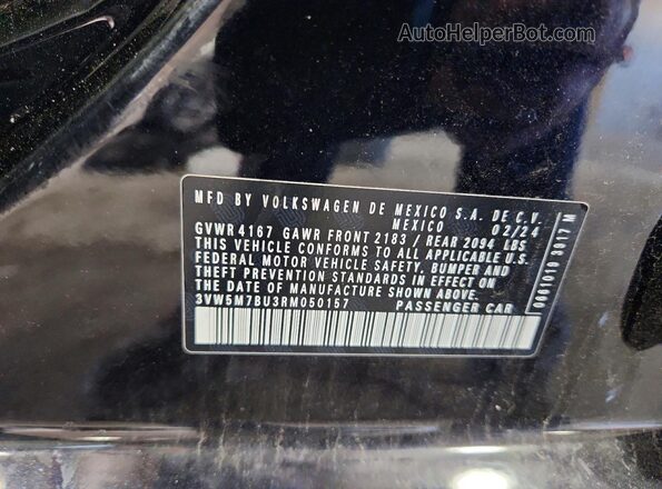 3VW5M7BU3RM050157 2024 VOLKSWAGEN JETTA Black 