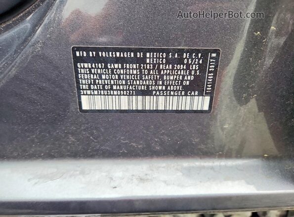 3VW5M7BU3RM090271 2024 VOLKSWAGEN JETTA Gray Vista del compartimento del motor