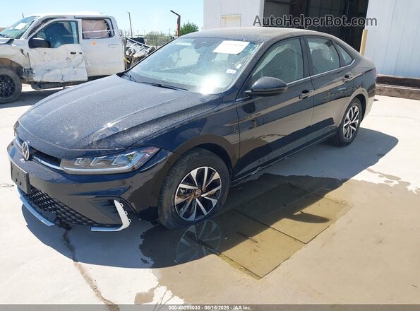 3VW5W7BU9TM051783 2026 VOLKSWAGEN JETTA Black წინა მარცხენა ხედი სამი მეოთხედიდან