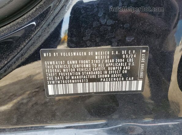 3VW7M7BU0RM096313 2024 VOLKSWAGEN JETTA Black Engine compartment view