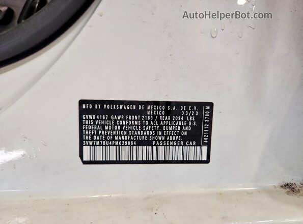 3VW7M7BU4PM029064 2023 VOLKSWAGEN JETTA White 