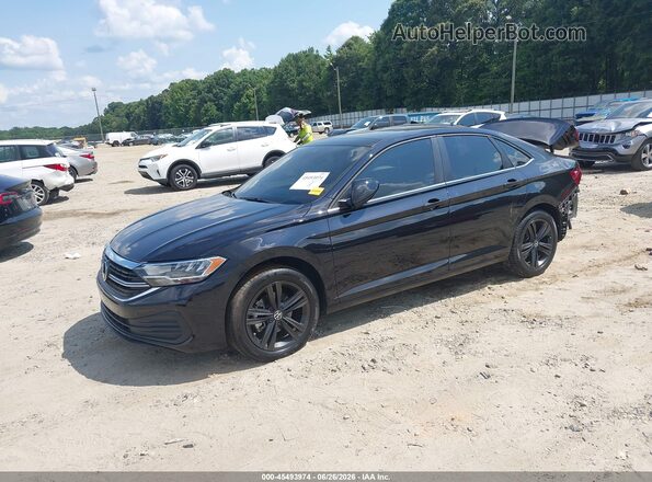 3VW7M7BUXPM052882 2023 VOLKSWAGEN JETTA Black წინა მარცხენა ხედი სამი მეოთხედიდან