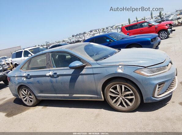 3VW7X7BU7SM055738 2025 VOLKSWAGEN JETTA Blue Vista interior trasera