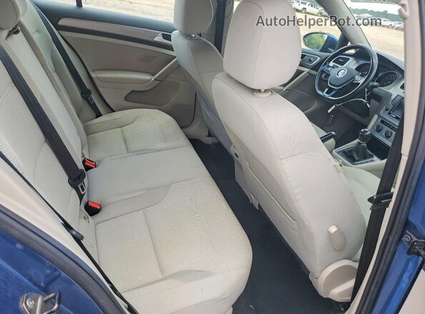 3VWA17AU8GM509463 2016 VOLKSWAGEN GOLF Blue Вид задніх сидінь