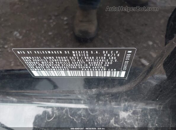 3VWB67AJ6HM235872 2017 VOLKSWAGEN JETTA Black Շարժիչի բաժամունքի տեսք