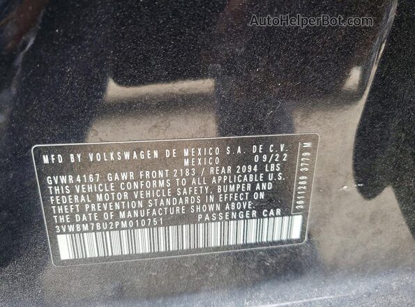 3VWBM7BU2PM010751 2023 VOLKSWAGEN JETTA Black Widok komory silnika