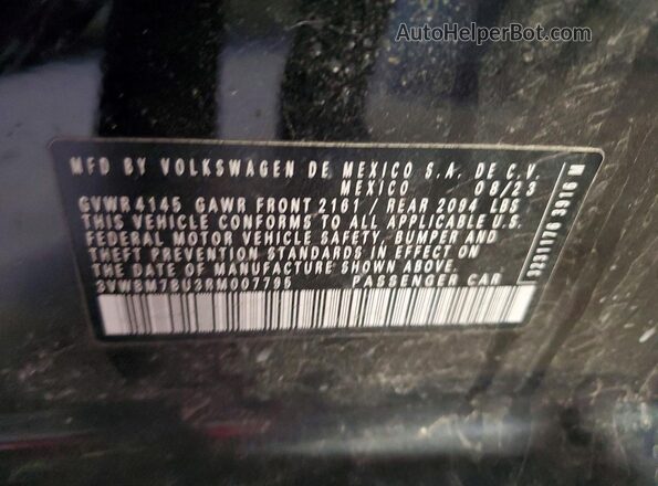 3VWBM7BU3RM007795 2024 VOLKSWAGEN JETTA Black Widok komory silnika