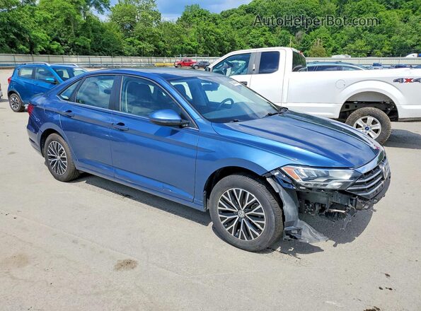 3VWC57BU0MM007747 2021 VOLKSWAGEN JETTA Синий Передняя правая четверть