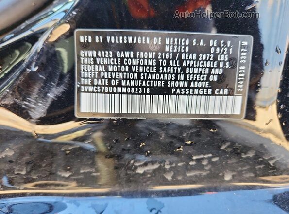 3VWC57BU0MM082318 2021 VOLKSWAGEN JETTA Black ძრავის განყოფილების ხედი