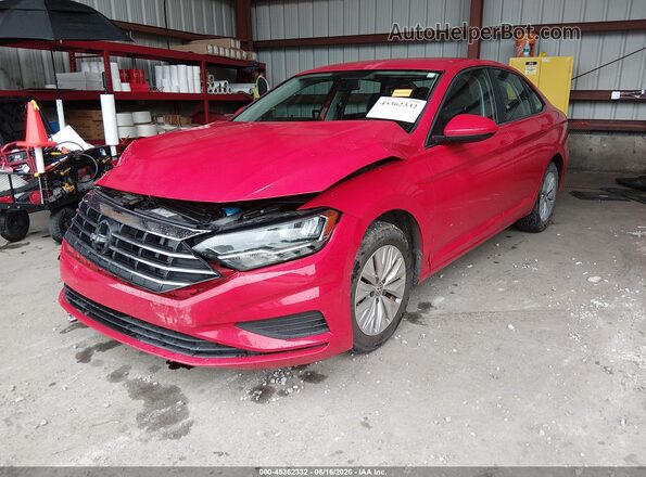 3VWC57BU5KM005909 2019 VOLKSWAGEN JETTA Red Առջևի ձախ երեք քառորդ տեսարան