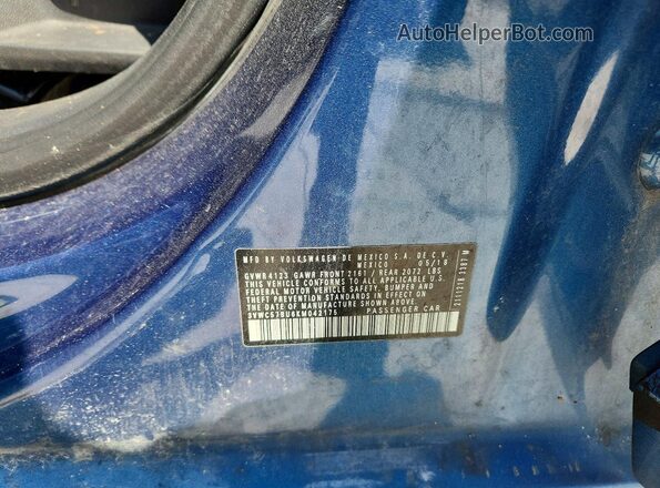 3VWC57BU6KM042175 2019 VOLKSWAGEN JETTA Blue Вид підкапотного простору