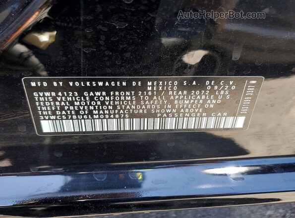 3VWC57BU6LM094875 2020 VOLKSWAGEN JETTA Black 