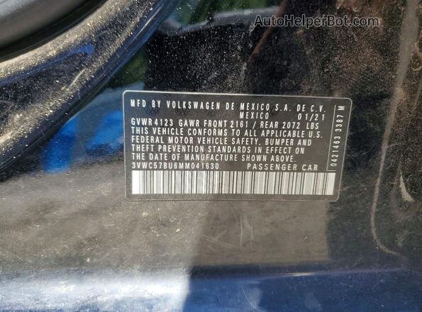 3VWC57BU6MM041630 2021 VOLKSWAGEN JETTA Black Շարժիչի բաժամունքի տեսք