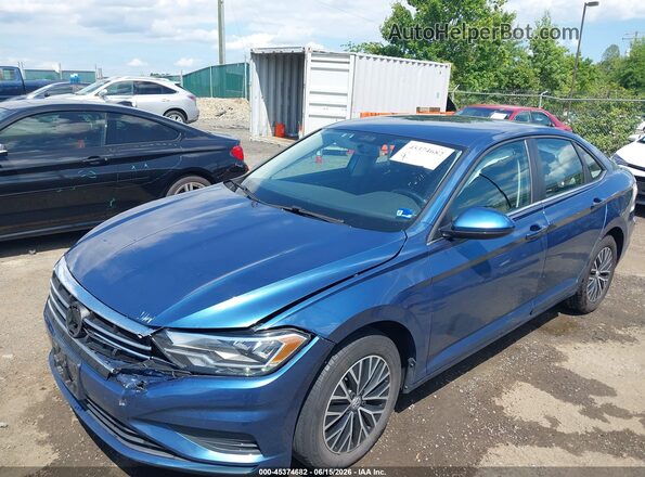 3VWC57BU7MM015683 2021 VOLKSWAGEN JETTA Blue Передня ліва чверть