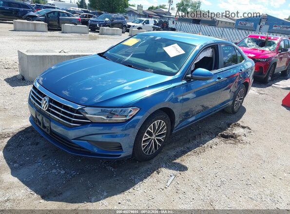3VWC57BU7MM101768 2021 VOLKSWAGEN JETTA Синий Передняя левая четверть