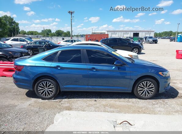 3VWC57BU7MM101768 2021 VOLKSWAGEN JETTA Синий Вид задней части салона