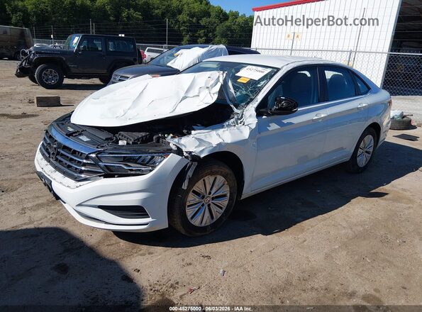 3VWC57BUXKM064017 2019 VOLKSWAGEN JETTA White Առջևի ձախ երեք քառորդ տեսարան