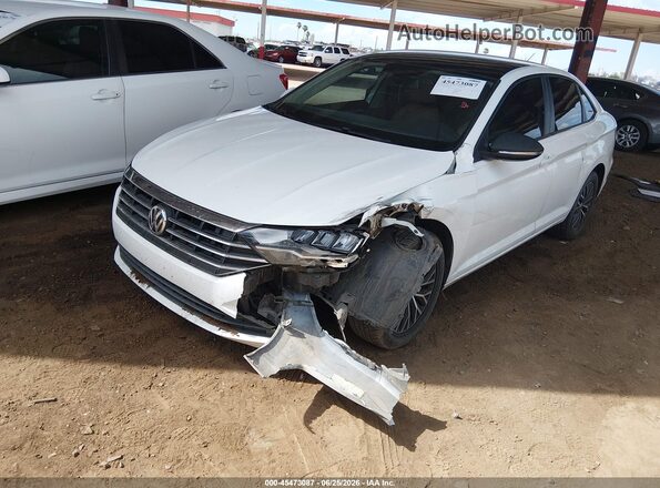 3VWCB7BU3KM144977 2019 VOLKSWAGEN JETTA White წინა მარცხენა ხედი სამი მეოთხედიდან