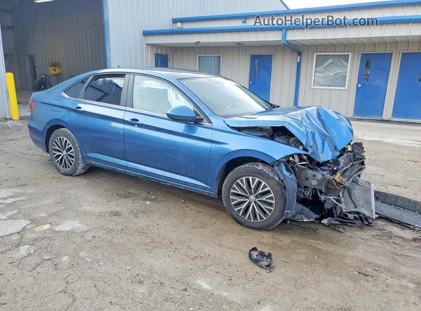 3VWCB7BU4LM004082 2020 VOLKSWAGEN JETTA Blue Delantero derecho