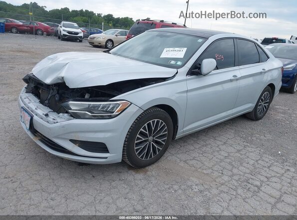 3VWCB7BU7KM138776 2019 VOLKSWAGEN JETTA Серый Передняя левая четверть