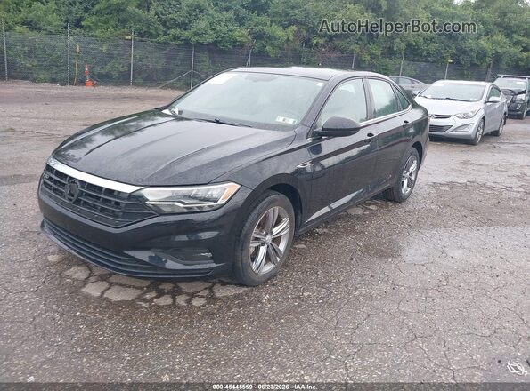 3VWCB7BU9KM192595 2019 VOLKSWAGEN JETTA Black წინა მარცხენა ხედი სამი მეოთხედიდან