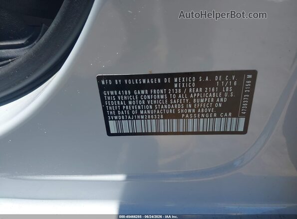 3VWDB7AJ1HM286328 2017 VOLKSWAGEN JETTA Белый Вид подкапотного пространства