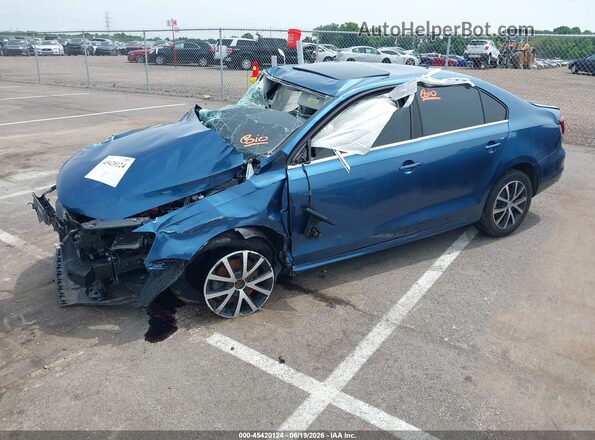 3VWDB7AJ1HM412834 2017 VOLKSWAGEN JETTA Blue Передня ліва чверть