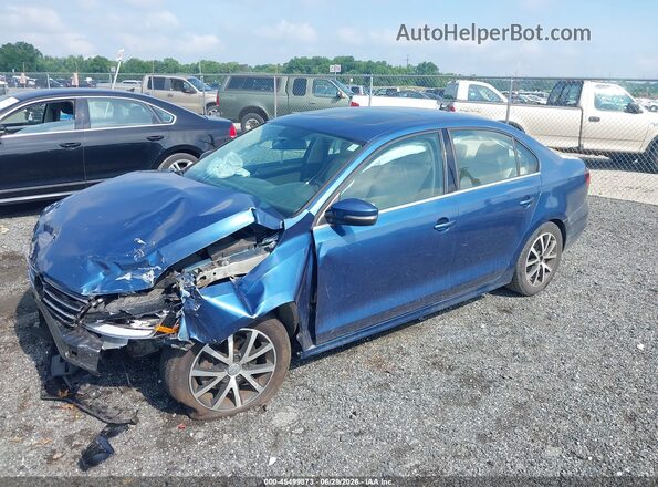 3VWDB7AJ2JM234566 2018 VOLKSWAGEN JETTA Blue Առջևի ձախ երեք քառորդ տեսարան