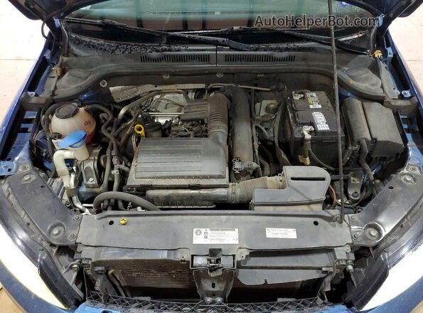 3VWDB7AJ3JM221664 2018 VOLKSWAGEN JETTA Blue Вид задньої частини салону