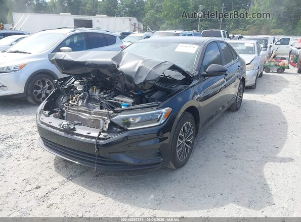 3VWE57BU0KM259505 2019 VOLKSWAGEN JETTA Black წინა მარცხენა ხედი სამი მეოთხედიდან