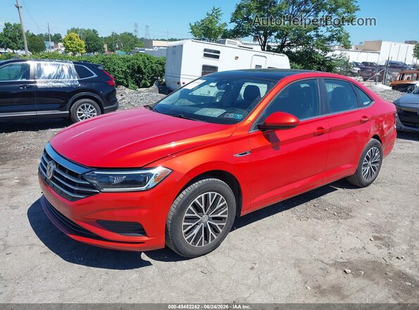 3VWE57BU3KM068290 2019 VOLKSWAGEN JETTA Orange Առջևի ձախ երեք քառորդ տեսարան