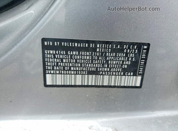 3VWEM7BU0RM015382 2024 VOLKSWAGEN JETTA Silver Շարժիչի բաժամունքի տեսք
