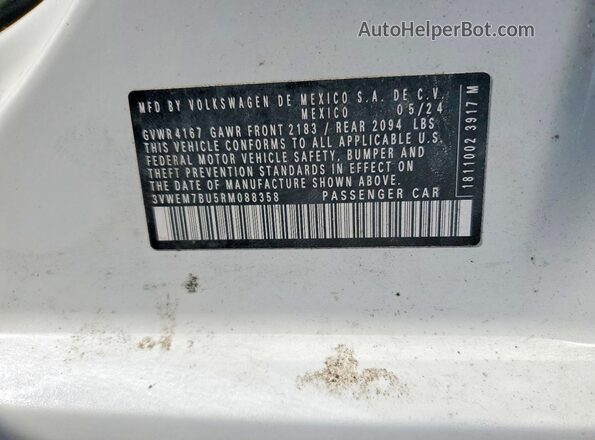3VWEM7BU5RM088358 2024 VOLKSWAGEN JETTA Белый Вид подкапотного пространства