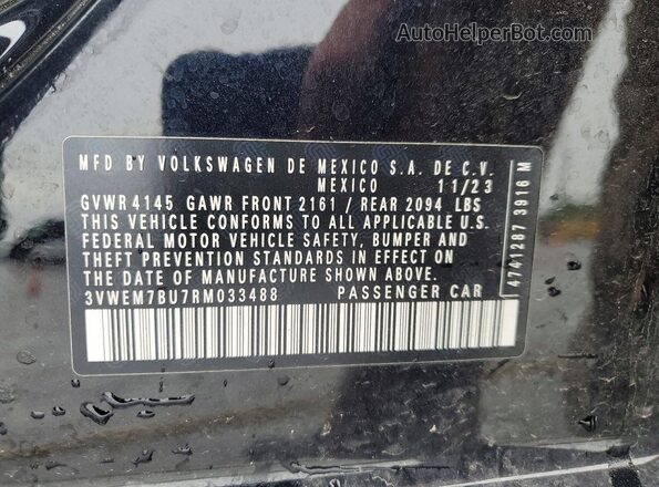 3VWEM7BU7RM033488 2024 VOLKSWAGEN JETTA Black Շարժիչի բաժամունքի տեսք