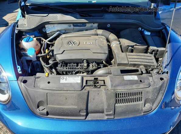 3VWF17ATXHM624287 2017 VOLKSWAGEN BEETLE Blue Widok wnętrza z tyłu