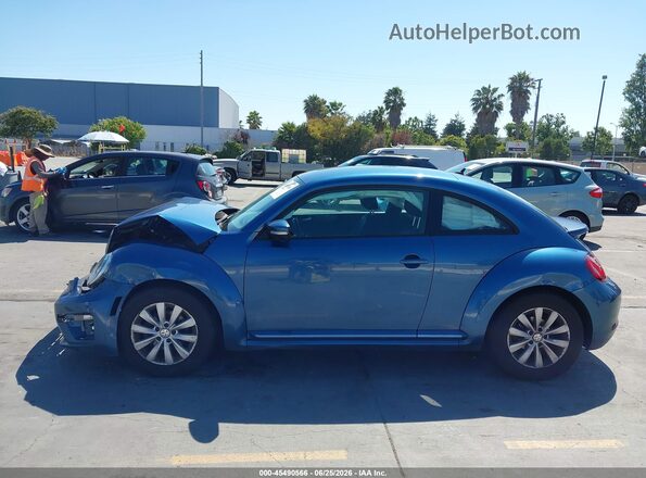3VWFD7AT2KM706691 2019 VOLKSWAGEN BEETLE Синий Панорамный вид салона 360°