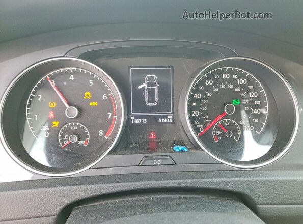3VWH17AU6HM524267 2017 VOLKSWAGEN GOLF White Widok zestawu wskaźników