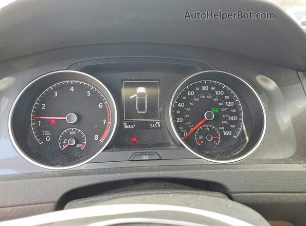 3VWH17AU8HM533438 2017 VOLKSWAGEN GOLF White Սարքավորումների վահանակի տեսք