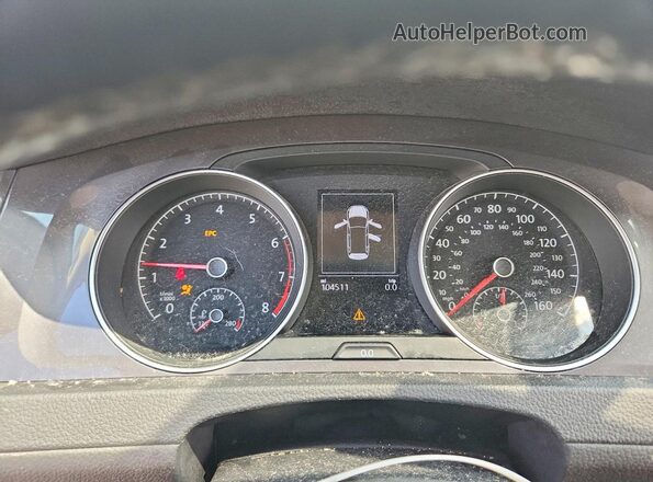 3VWH17AU9HM542102 2017 VOLKSWAGEN GOLF Blue Вид щитка приладів