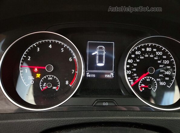 3VWH17AU9JM756237 2018 VOLKSWAGEN GOLF Черный Вид щитка приборов