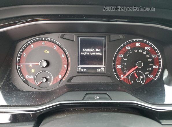 3VWN57BU7LM100837 2020 VOLKSWAGEN JETTA Black ხელსაწყოთა პანელის ხედი