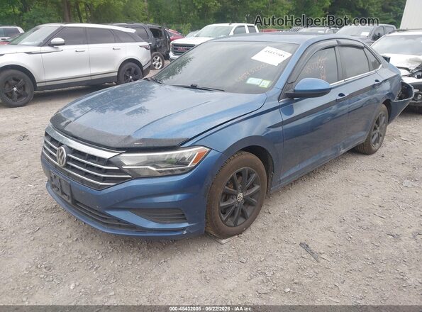 3VWN57BUXKM027574 2019 VOLKSWAGEN JETTA Blue Առջևի ձախ երեք քառորդ տեսարան