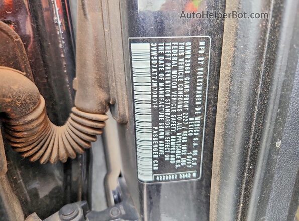 3VWSD7AT7JM708014 2018 VOLKSWAGEN BEETLE Black Շարժիչի բաժամունքի տեսք